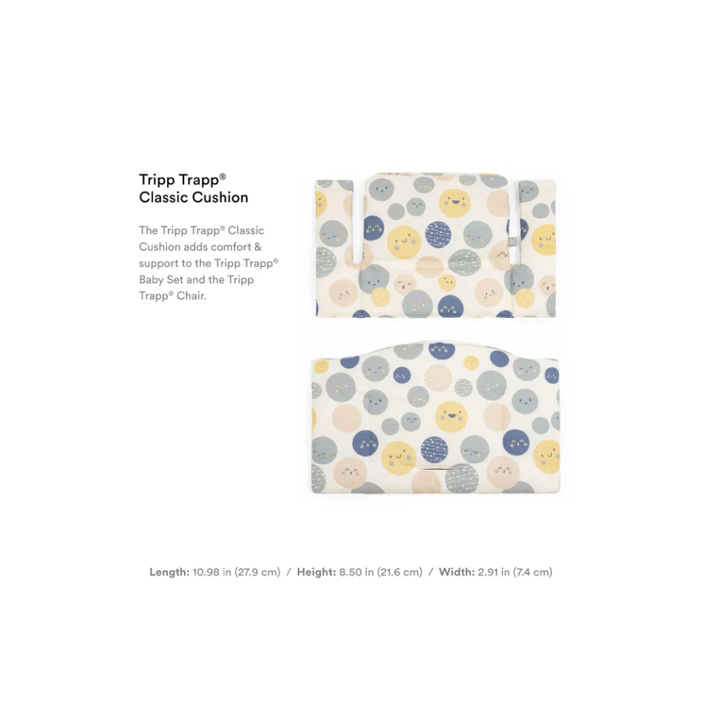 Stokke Tripp Trapp Classic Cushion – Soft & Supportive Seat Cushion for Tripp Trapp Highchair, Fits All Tripp Trapp Chairs with or without Baby Set, Water-Repellent, Anti-Slip & Easy to Clean, Organic Cotton-soul system