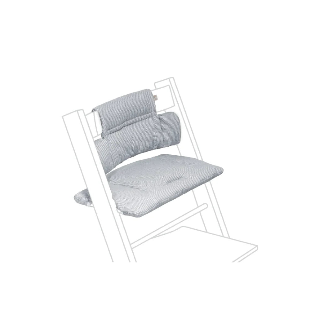 Stokke Tripp Trapp Classic Cushion – Soft & Supportive Seat Cushion for Tripp Trapp Highchair, Fits All Tripp Trapp Chairs with or without Baby Set, Water-Repellent, Anti-Slip & Easy to Clean, Organic Cotton- Nordic Blue
