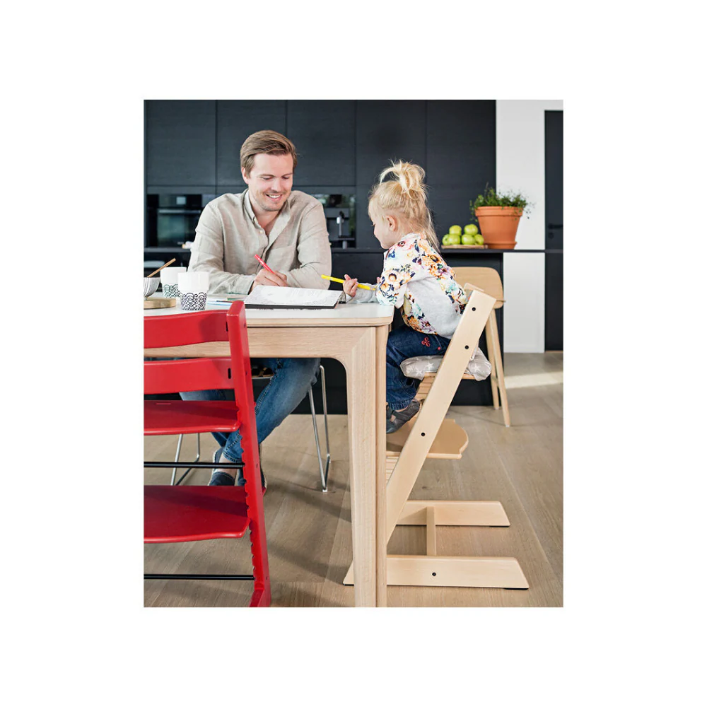 Stokke Tripp Trapp Highchair for Life - Adjustable Wooden Highchair for Baby, Toddlers & Adults, Ergonomic Seat with Posture Support, Timeless Scandinavian Design, Durable Solid Wood, Perfect for Mealtime & Family Dinner, Max Weight Limit Upto 136kg