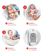 Skip Hop Moby Smart Sling Baby Bath Tub-3-Stage Tub-0 to 36M-White