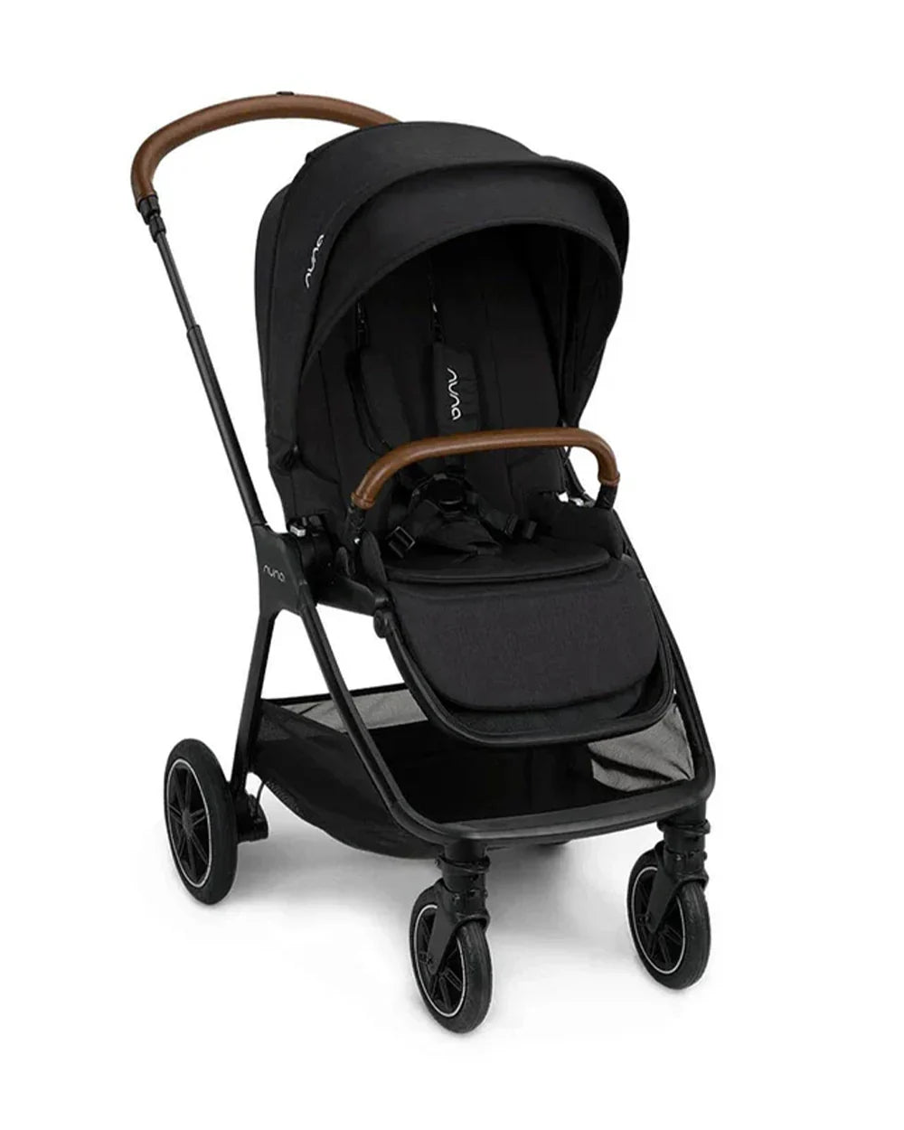 Nuna TRIV Next Stroller- Rain Cover & Post Adaptors-Reversible Seat-One Hand Fold-Pram for 0 to 4Y (Upto 22Kg)-Caviar