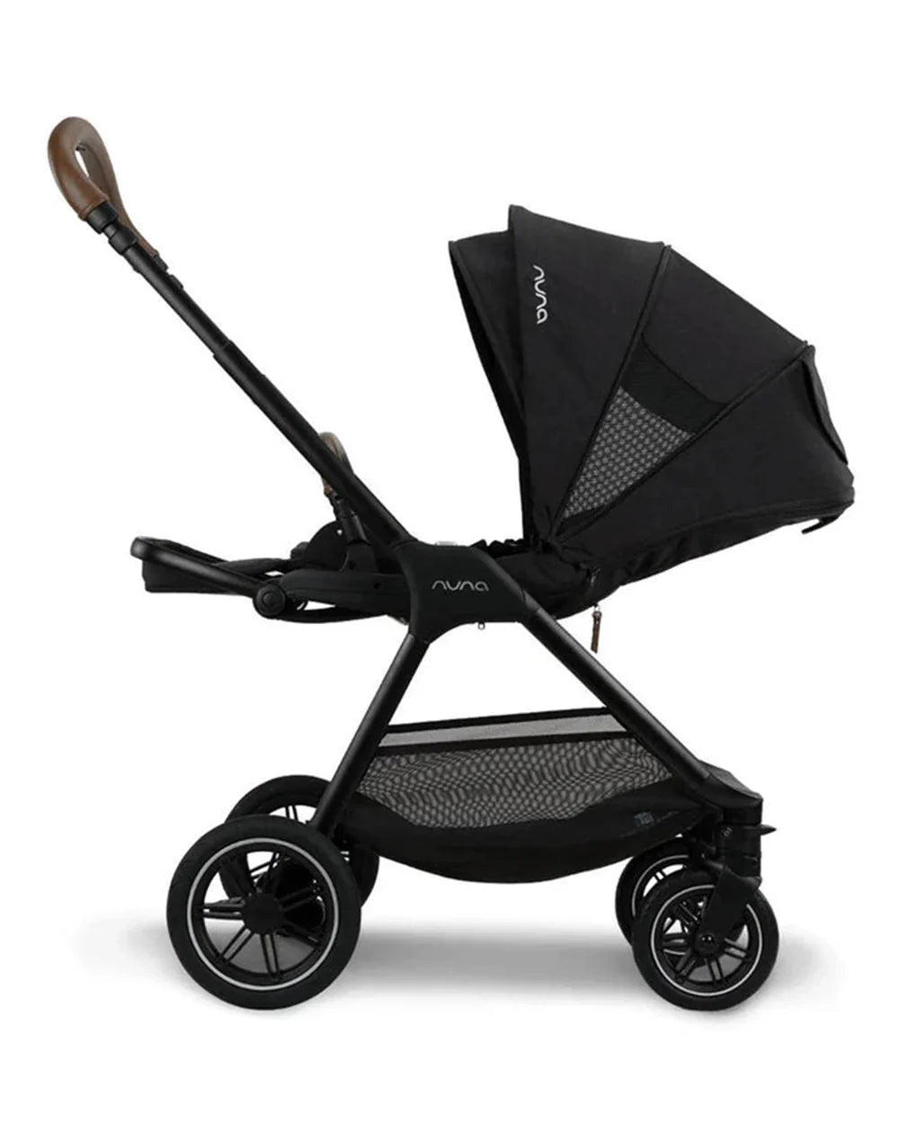 Nuna TRIV Next Stroller- Rain Cover & Post Adaptors-Reversible Seat-One Hand Fold-Pram for 0 to 4Y (Upto 22Kg)-Caviar