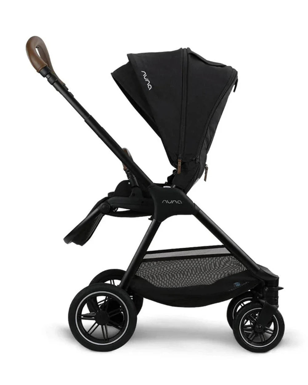Nuna TRIV Next Stroller- Rain Cover & Post Adaptors-Reversible Seat-One Hand Fold-Pram for 0 to 4Y (Upto 22Kg)-Caviar