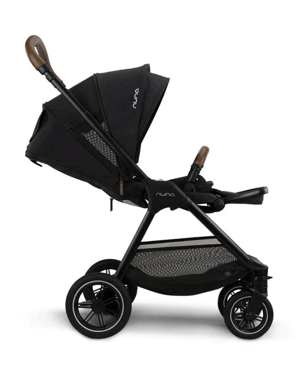 Nuna TRIV Next Stroller- Rain Cover & Post Adaptors-Reversible Seat-One Hand Fold-Pram for 0 to 4Y (Upto 22Kg)-Caviar