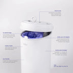 Ubbi Steel Odor Locking Diaper Pail - Matte Grey