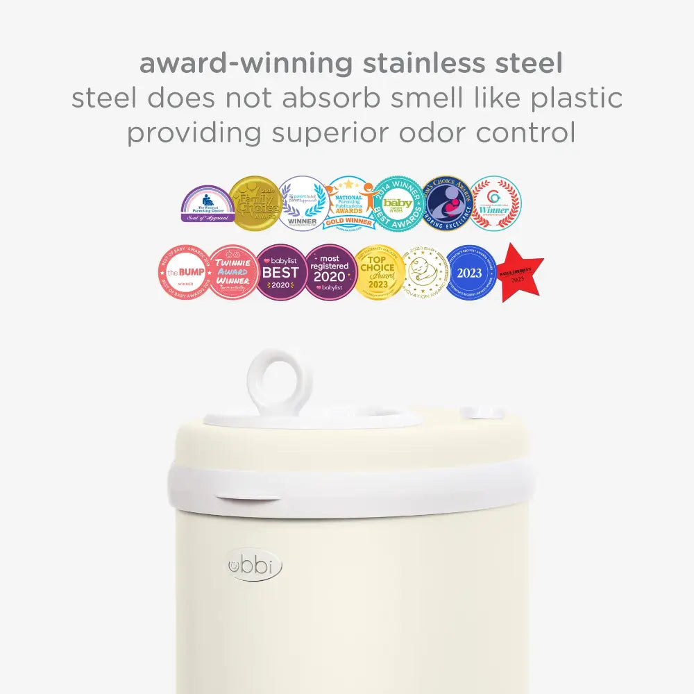 Ubbi Diaper Pail - Matte Ivory