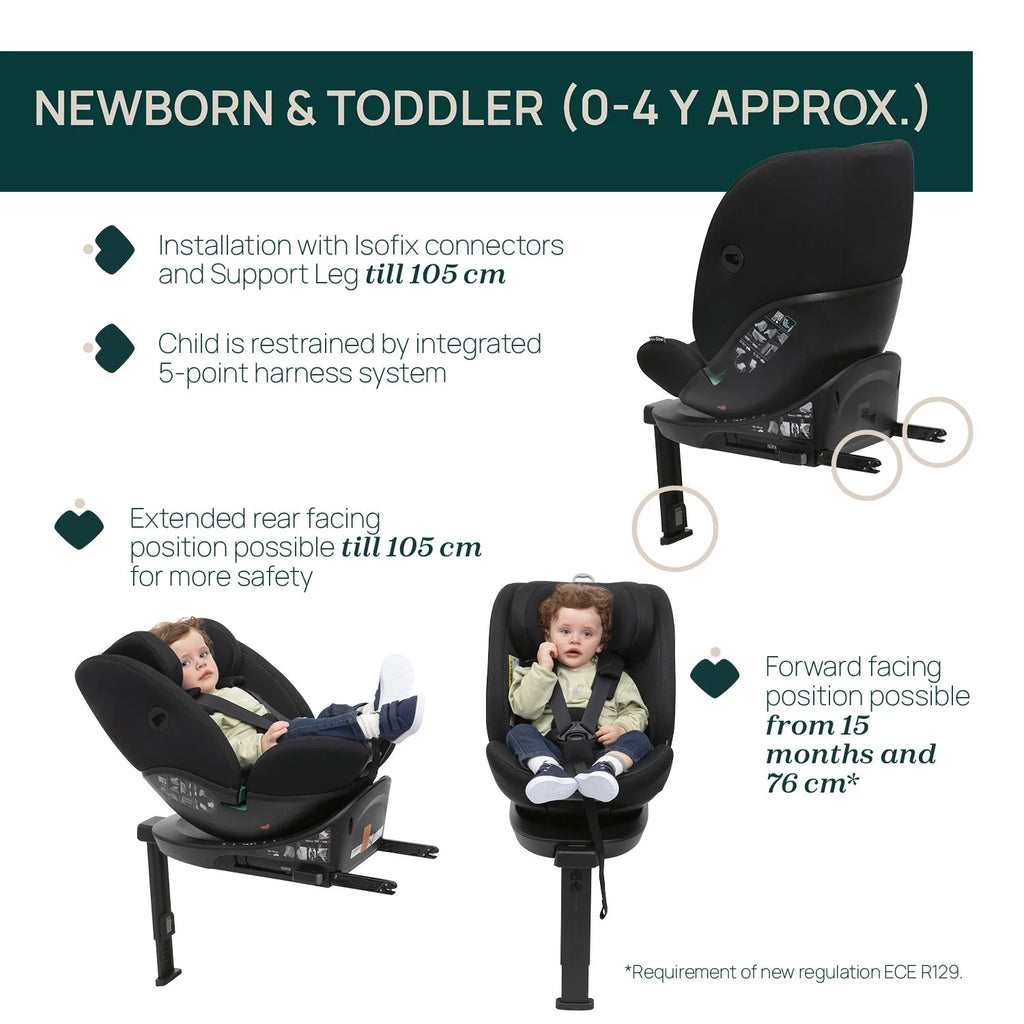 Chicco Everone I Size Baby Car Seat Black
