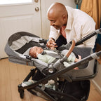 UPPAbaby Cruz V3 Stroller - Greyson - Charcoal Mélange | Carbon Frame | Saddle Leather