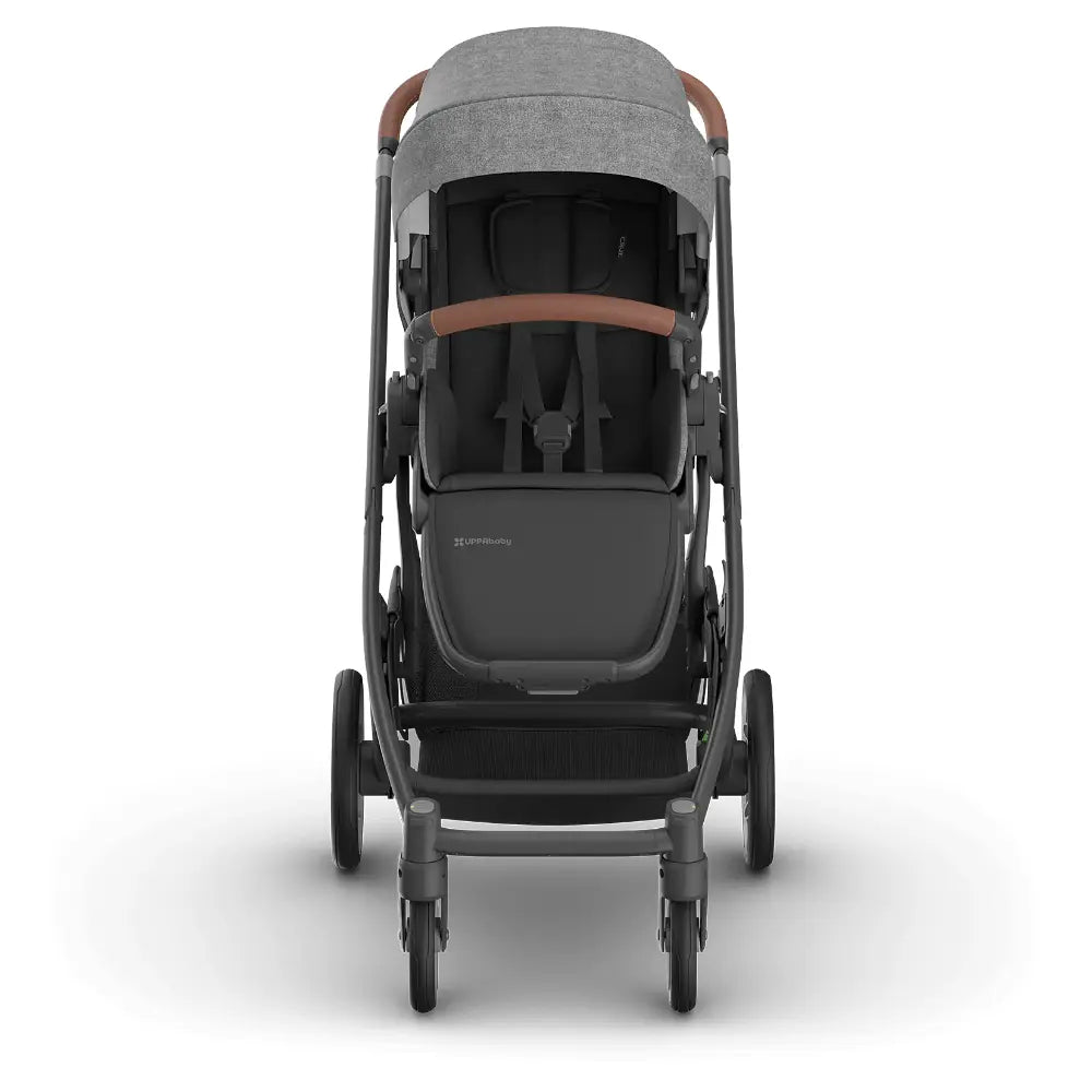 UPPAbaby Cruz V3 Stroller - Greyson - Charcoal Mélange | Carbon Frame | Saddle Leather