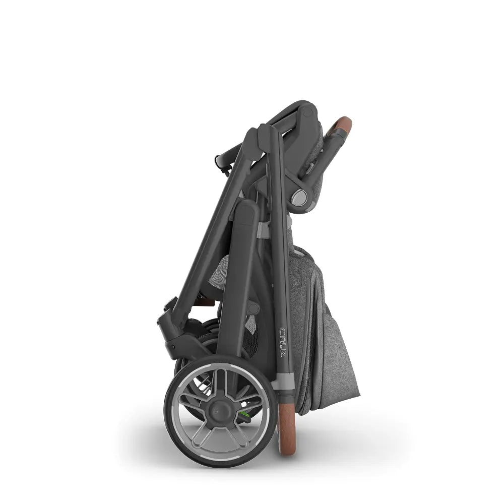 UPPAbaby Cruz V3 Stroller - Greyson - Charcoal Mélange | Carbon Frame | Saddle Leather