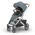 UPPAbaby Cruz V3 Stroller - Callum - Stone Blue | Silver Frame | Sand Leather