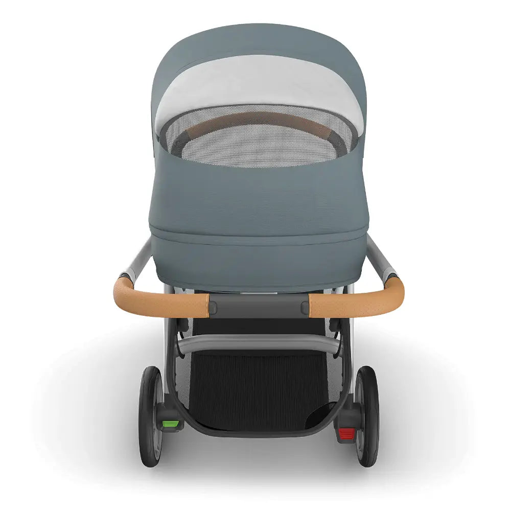 UPPAbaby Cruz V3 Stroller - Callum - Stone Blue | Silver Frame | Sand Leather