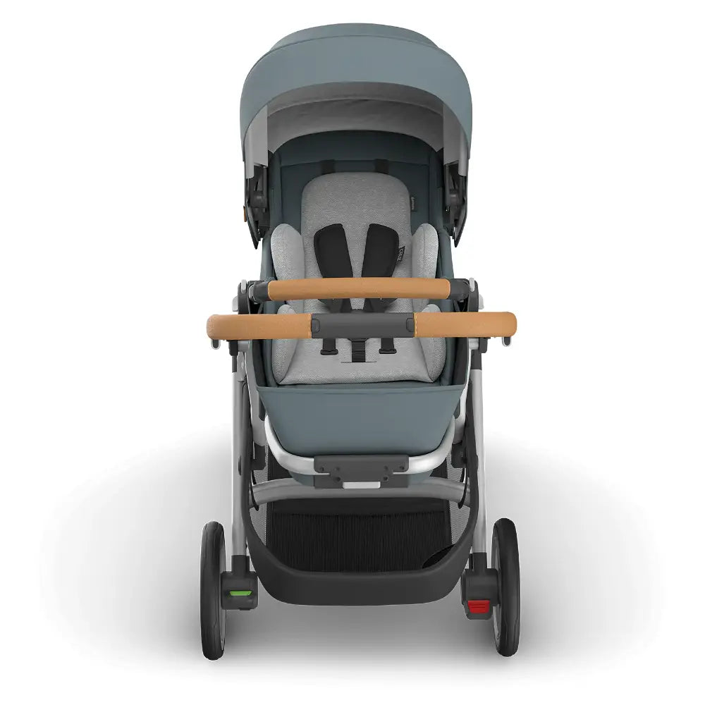 UPPAbaby Cruz V3 Stroller - Callum - Stone Blue | Silver Frame | Sand Leather