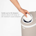 Ubbi Steel Odor Locking Diaper Pail - Matte Taupe
