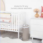 Ubbi Steel Odor Locking Diaper Pail - Matte Taupe