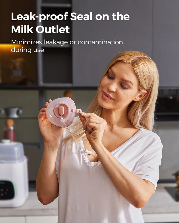 Momcozy V1 Pro Hospital Grade Wearable Breast Pump- 3 Fine-Tuned Rhythms with 15 Suction Levels-300mmHg Suction Power-Low Noise-Rechargeable Battery