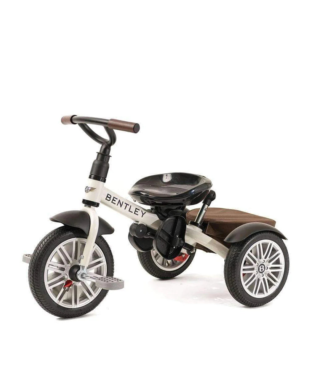 Bentley 6-in-1 Baby Stroller-Bentley Continental GT Speed Replica Wheel-Rotating Seat-With Bentley Bag-6M to 5Y-White Satin