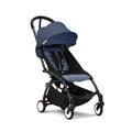 Stokke YOYO³ Stroller – Black Frame & 6 Months+ Color Pack – Lightweight, Compact, Foldable & Travel Friendly Stoller with Padded Seat & Canopy with Viewing Window, UPF 50 Months+ Sun Protection, Stroller for Babies from 6 Months to 4 Years-Air France
