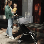 Stokke YOYO³ Complete Stroller With Newborn Pack – Black Frame, 0 Months+ Newborn Pack & 6 Months+ Color Pack, Flat-Lying Seat with Padded Mattress & Head Support, 5-Point Harness, Foldable & Travel-Friendly-Aqua