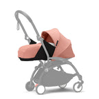 Stokke YOYO³ 0 Months+ Newborn Pack – Flat Lying Newborn Seat with 2.4cm Mattress, Head Support, 5-Point Safety Harness, Foot Cover & Canopy - Requires YOYO Frame Ginger