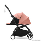 Stokke YOYO³ 0 Months+ Newborn Pack – Flat Lying Newborn Seat with 2.4cm Mattress, Head Support, 5-Point Safety Harness, Foot Cover & Canopy - Requires YOYO Frame Ginger