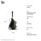 Stokke YOYO³ Stroller – Black Frame & 6 Months+ Color Pack – Lightweight, Compact, Foldable & Travel Friendly Stoller with Padded Seat & Canopy with Viewing Window, UPF 50 Months+ Sun Protection, Stroller for Babies from 6 Months to 4 Years-Olive
