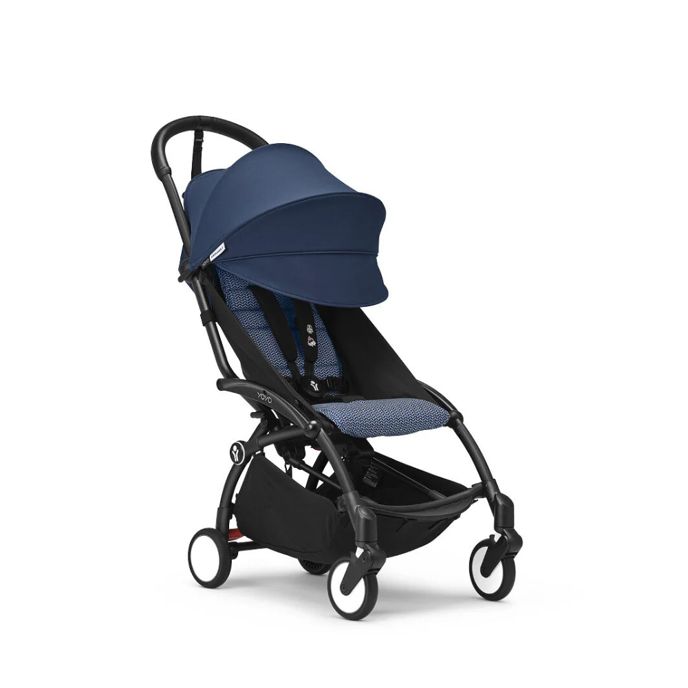 Stokke YOYO³ 6 Months+ Color Pack – Textiles Only: Seat Pad, Extendable Canopy & Zipped Back Pocket, for Baby (6 Months to 4 Years) - Requires YOYO Frame (Sold Separately)- Air France
