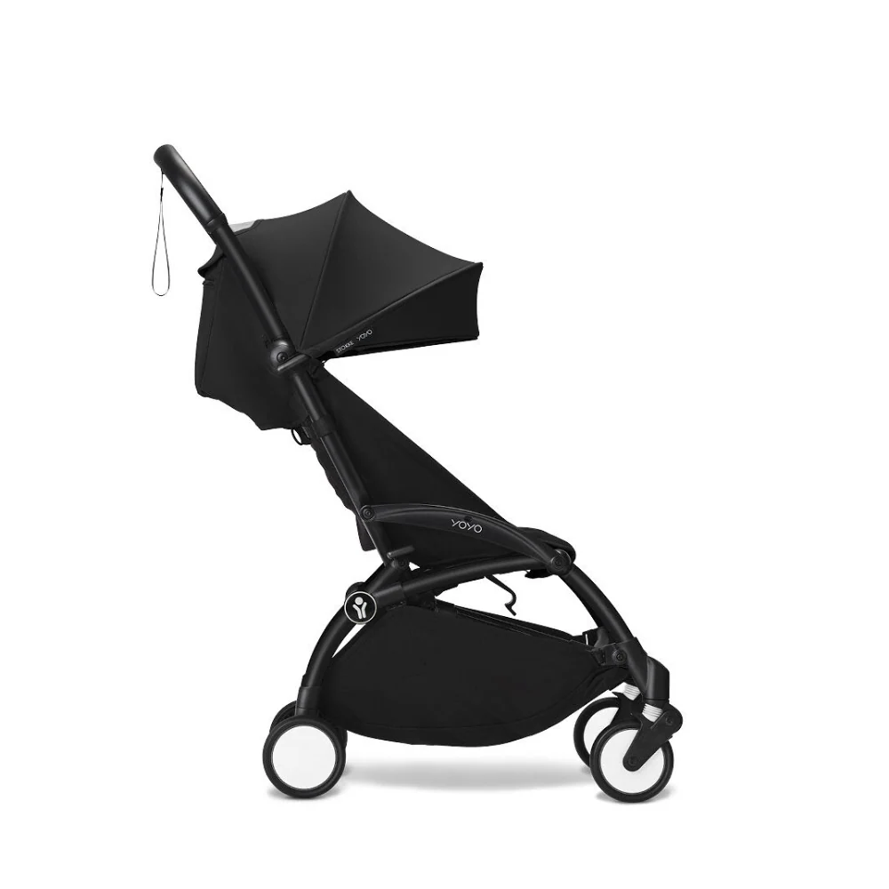 Stokke YOYO³ 6 Months+ Color Pack – Textiles Only: Seat Pad, Extendable Canopy & Zipped Back Pocket, for Baby (6 Months to 4 Years) - Requires YOYO Frame (Sold Separately)- Black