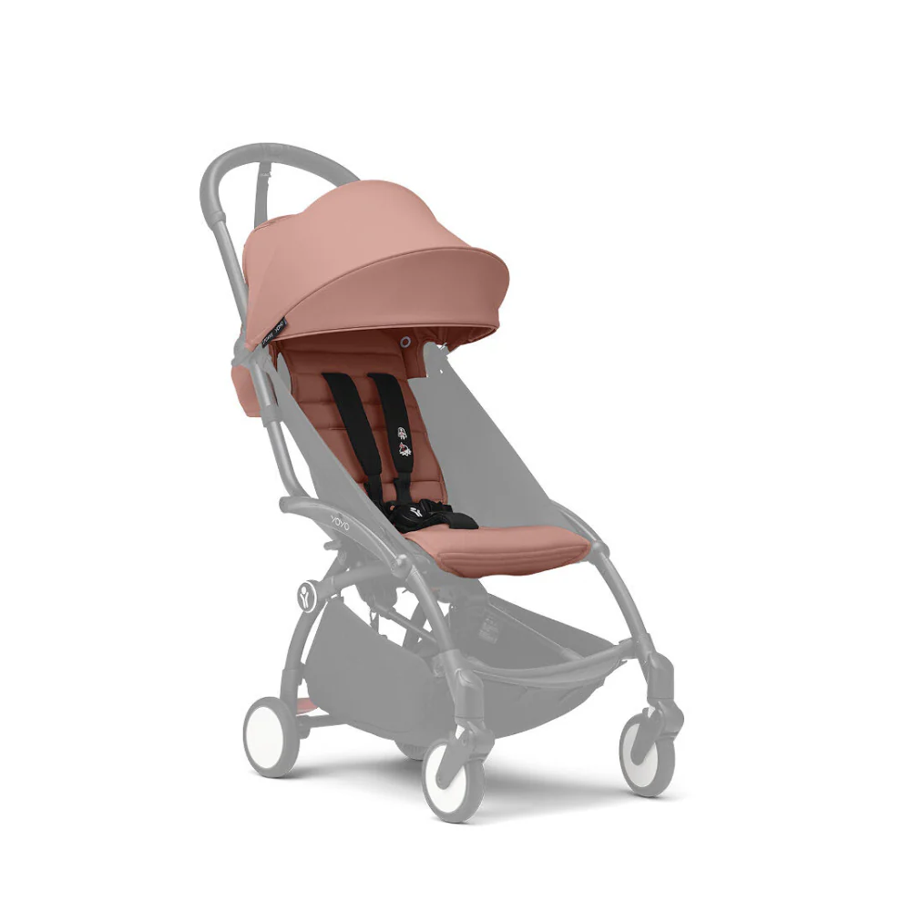 Stokke YOYO³ 6 Months+ Color Pack – Textiles Only: Seat Pad, Extendable Canopy & Zipped Back Pocket, for Baby (6 Months to 4 Years) - Requires YOYO Frame (Sold Separately)- Ginger