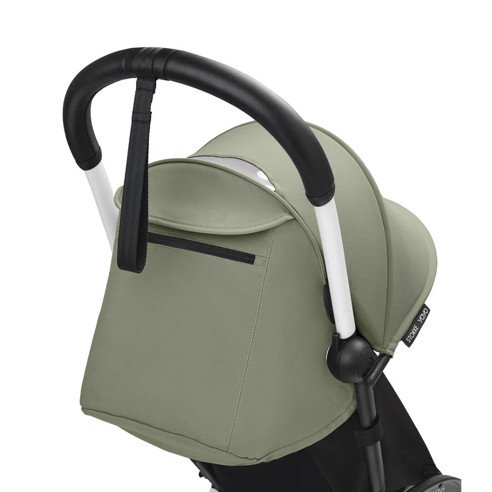 Stokke YOYO³ 6 Months+ Color Pack – Textiles Only: Seat Pad, Extendable Canopy & Zipped Back Pocket, for Baby (6 Months to 4 Years) - Requires YOYO Frame (Sold Separately)- Olive