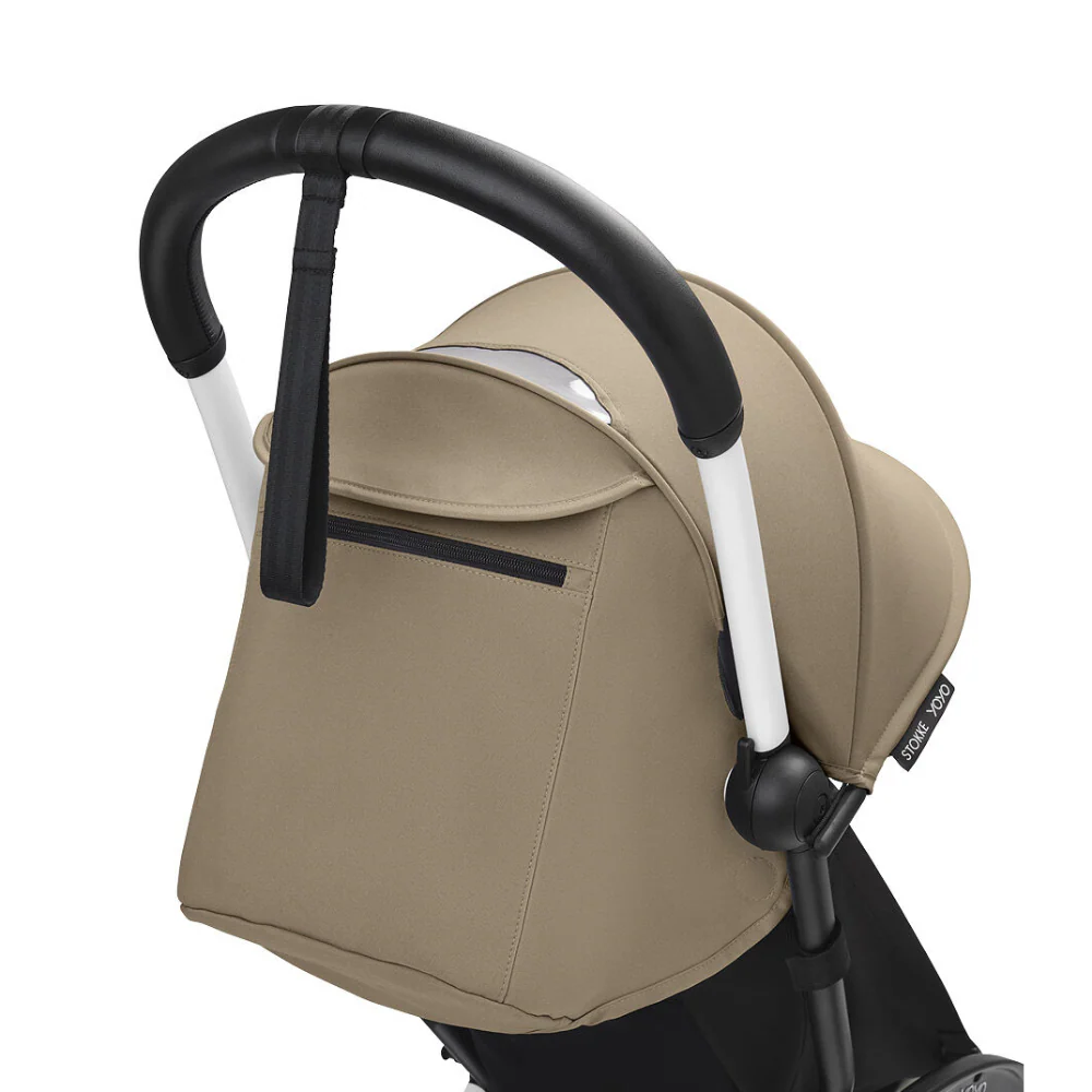 Stokke YOYO³ 6 Months+ Color Pack – Textiles Only: Seat Pad, Extendable Canopy & Zipped Back Pocket, for Baby (6 Months to 4 Years) - Requires YOYO Frame (Sold Separately)- Toffee