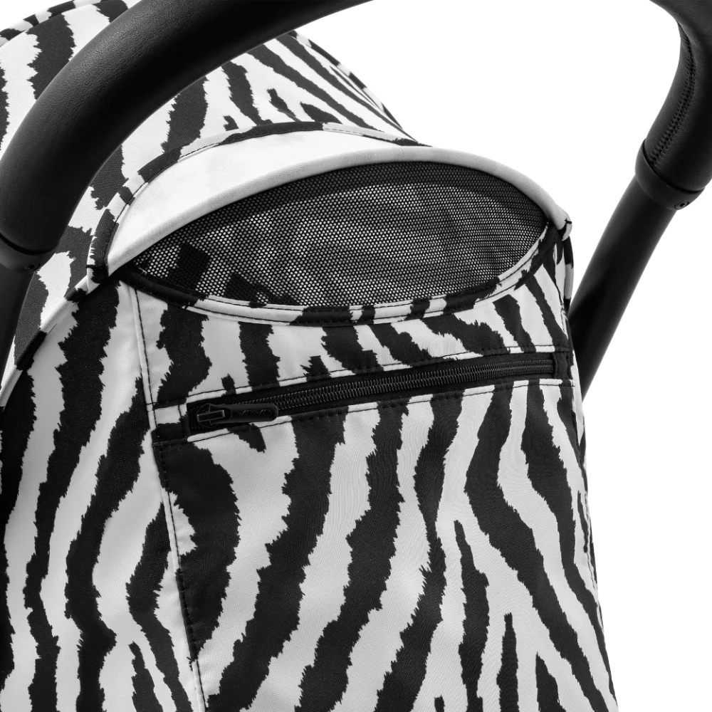 Stokke YOYO³ 6 Months+ Color Pack – Textiles Only: Seat Pad, Extendable Canopy & Zipped Back Pocket, for Baby (6 Months to 4 Years) - Requires YOYO Frame (Sold Separately)- Zebra