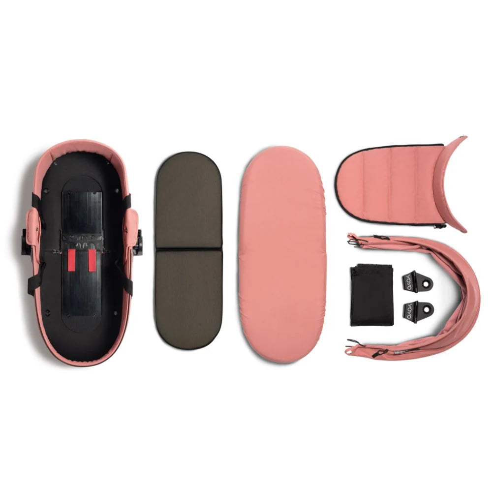 Stokke YOYO Bassinet, Includes Thick Double Mattress, Lightweight Newborn Carrycot, Flat Recline, Easy Clip-On, Breathable & Foldable - Requires YOYO Frame (Sold Separately)-Ginger