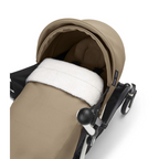 Stokke YOYO³ 0 Months+ Newborn Pack – Flat Lying Newborn Seat with 2.4cm Mattress, Head Support, 5-Point Safety Harness, Foot Cover & Canopy - Requires YOYO Frame Stone