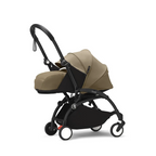 Stokke YOYO³ 0 Months+ Newborn Pack – Flat Lying Newborn Seat with 2.4cm Mattress, Head Support, 5-Point Safety Harness, Foot Cover & Canopy - Requires YOYO Frame Stone